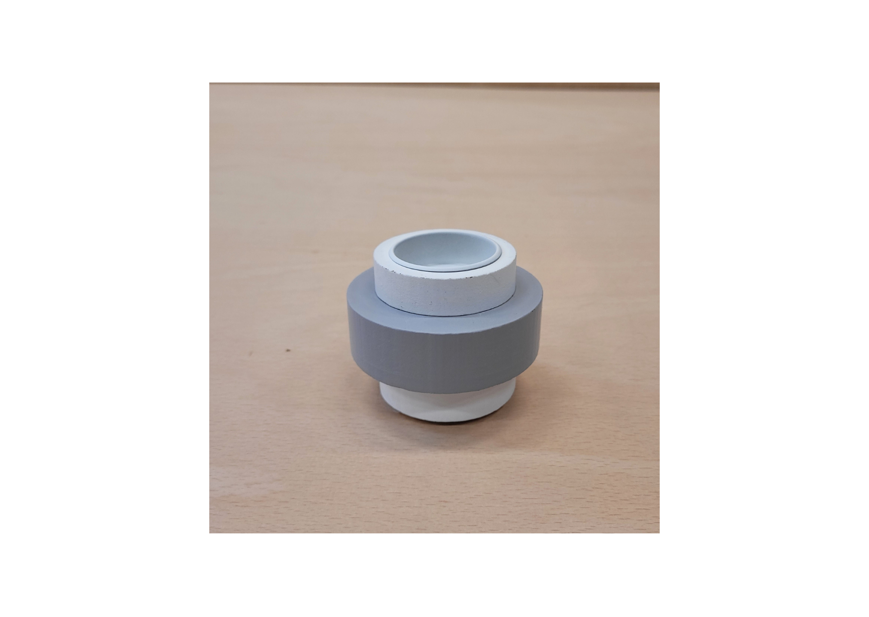 Abstract Tea Light Holder Grey Front View