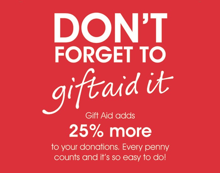Gift aid infographic.