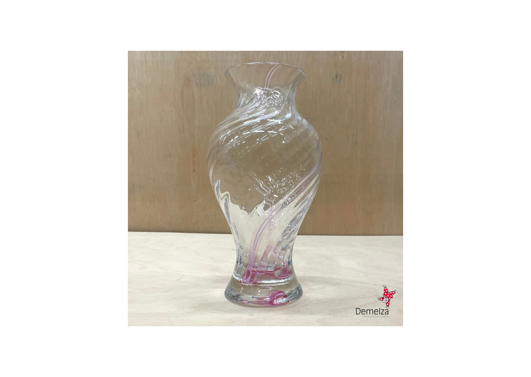 Vintage Caithness Large Pink Glass Vase