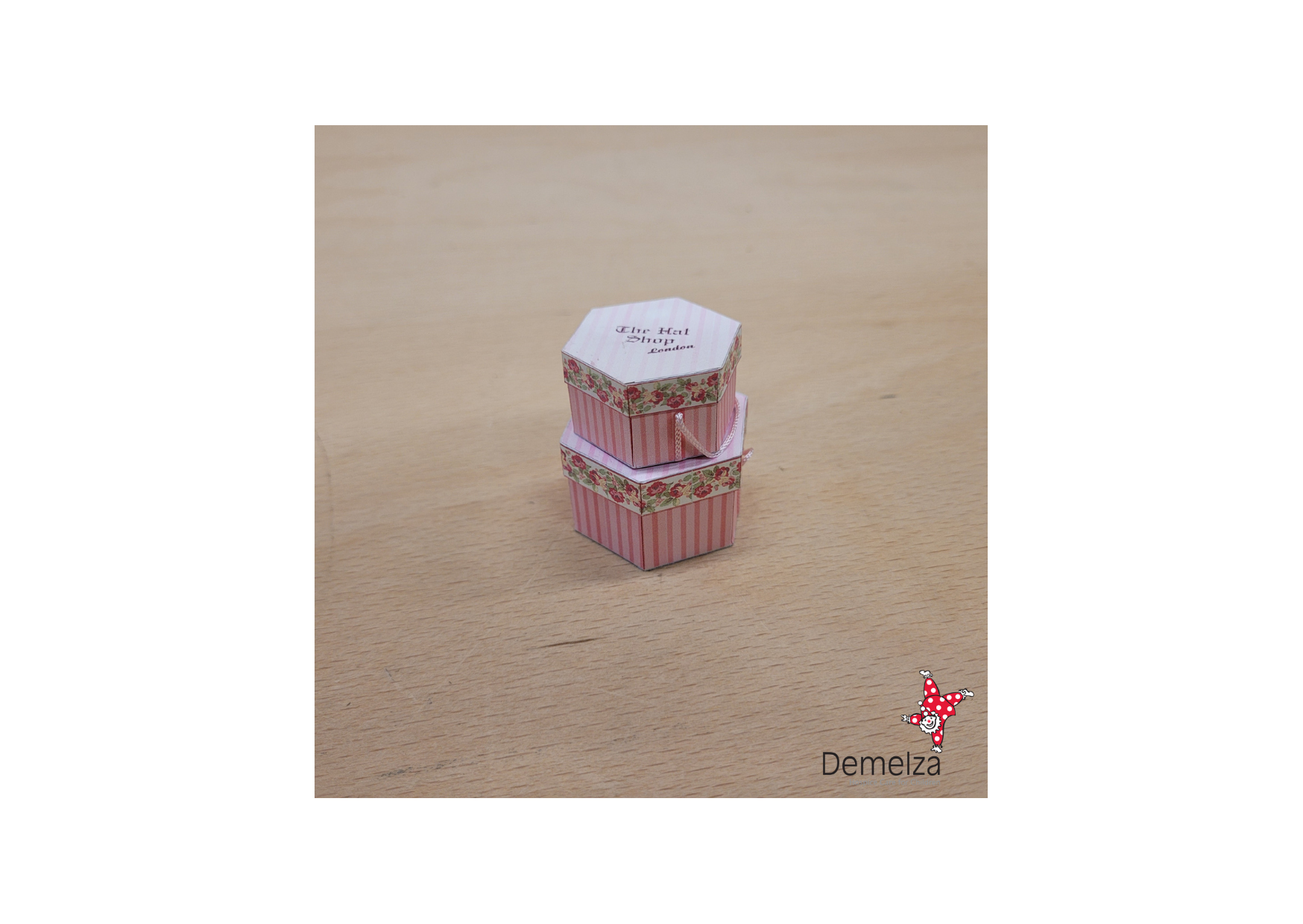 Dolls House 1:12 Scale Hat Box Bundle Pink Main Front View