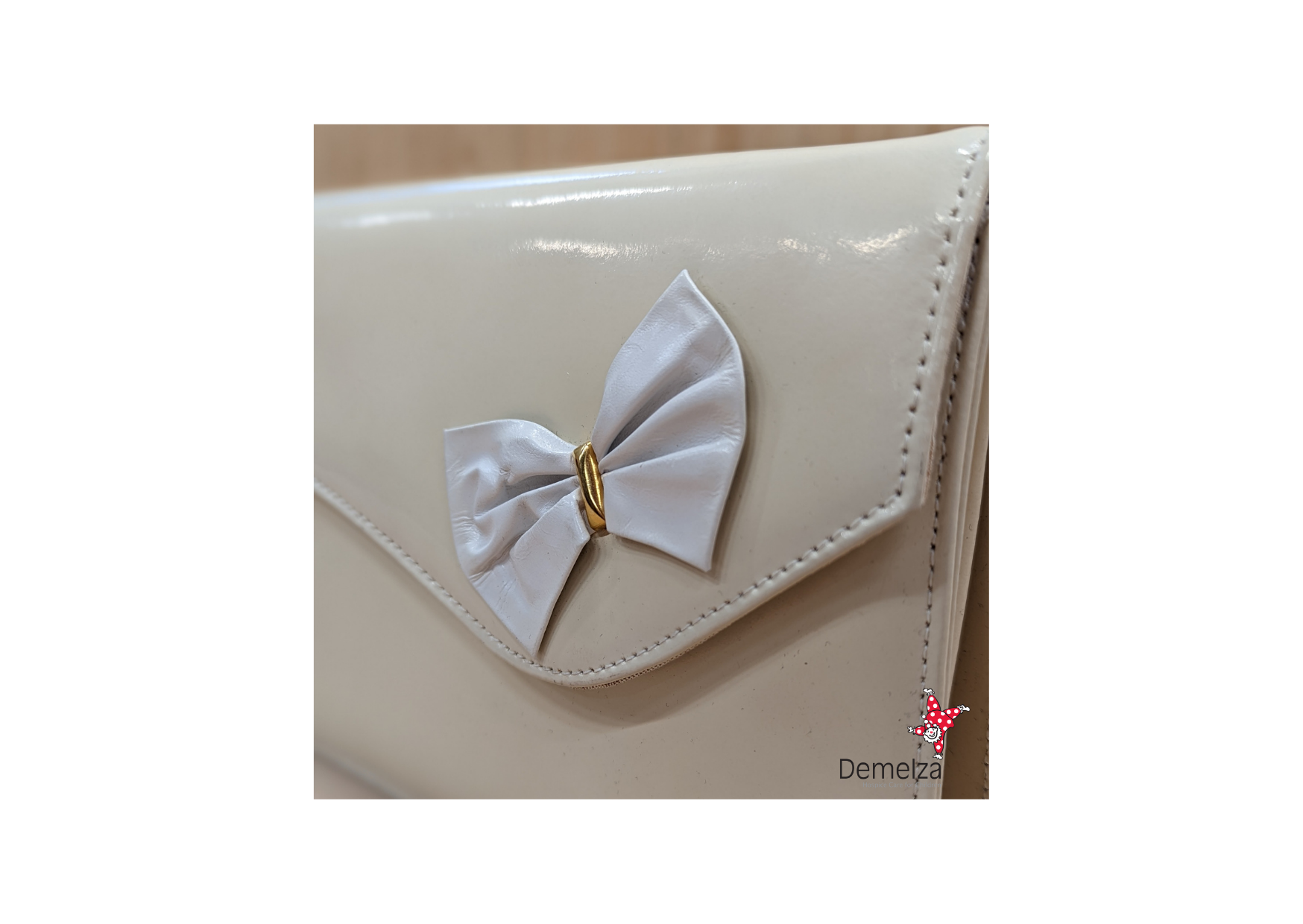 Vintage cream Bally Clutch bag with bow detail