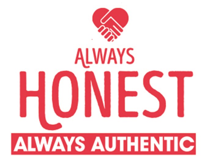 Always honest always authentic value logo