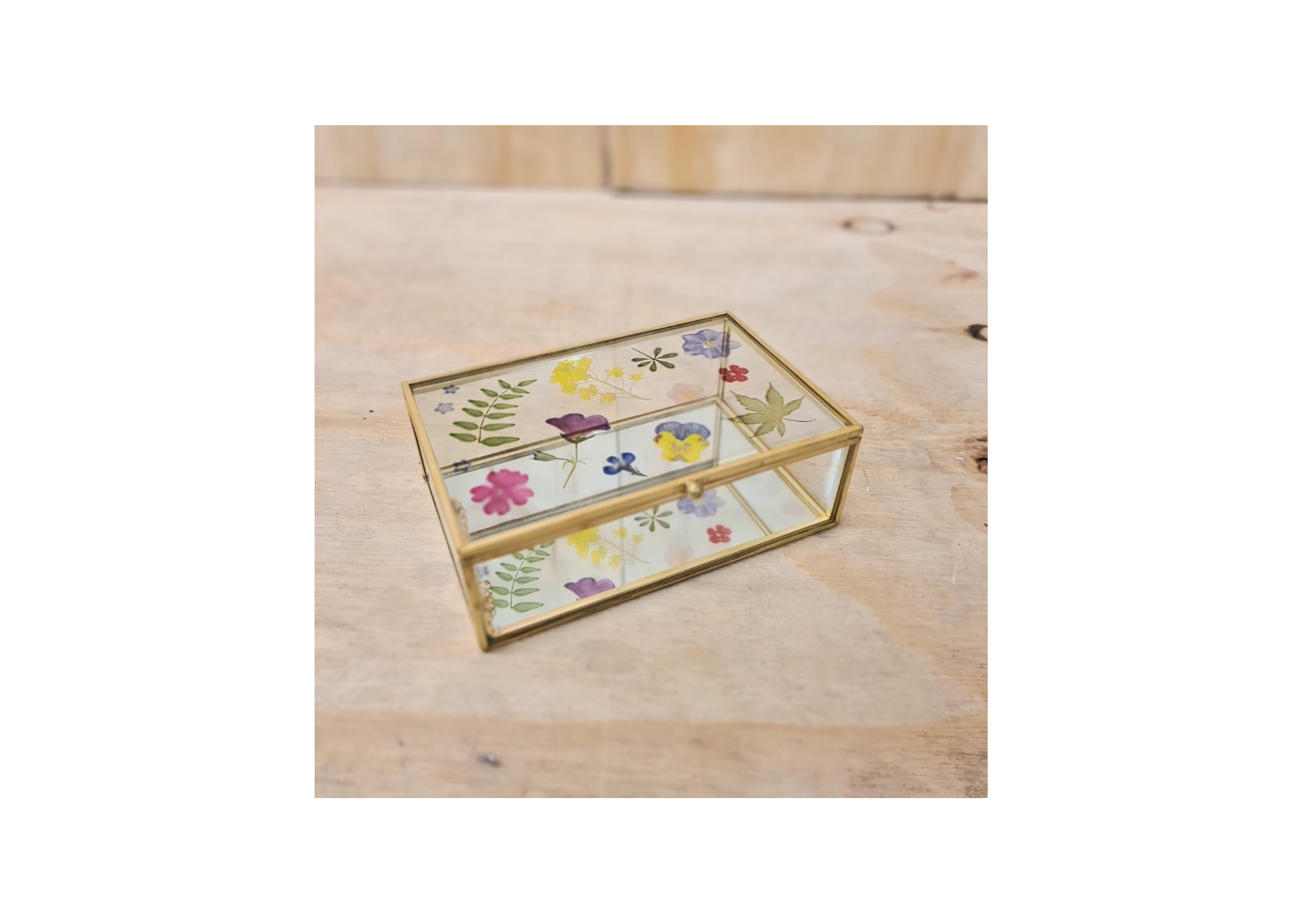 Pressed Flowers Jewellery Box Closed View