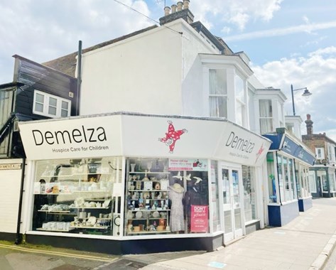 The exterior of Demelza's Whitstable shop.