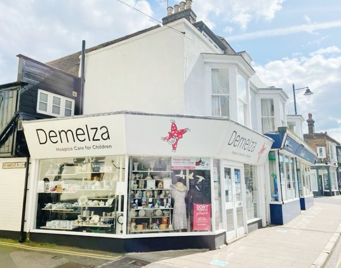 The exterior of Demelza's Whitstable shop.