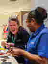 William During Creative Arts Therapies with Demelza staff