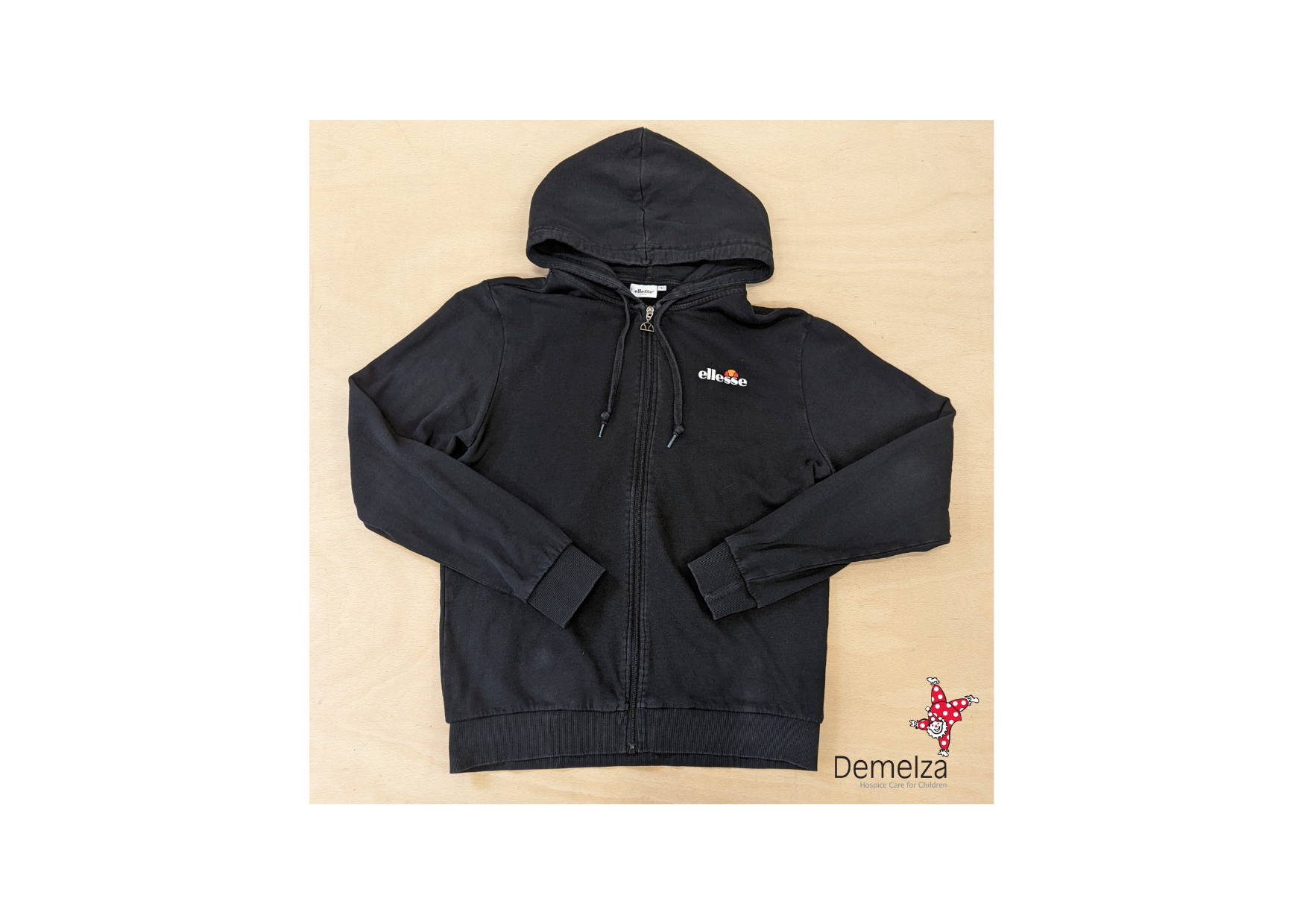 Black hoodie with small Ellesse spell out and logo to chest