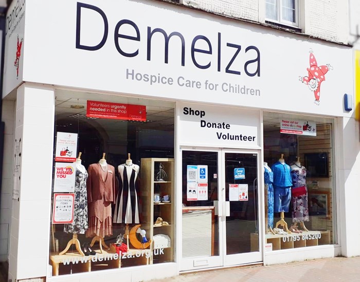 The exterior of Demelza's Chatham shop.