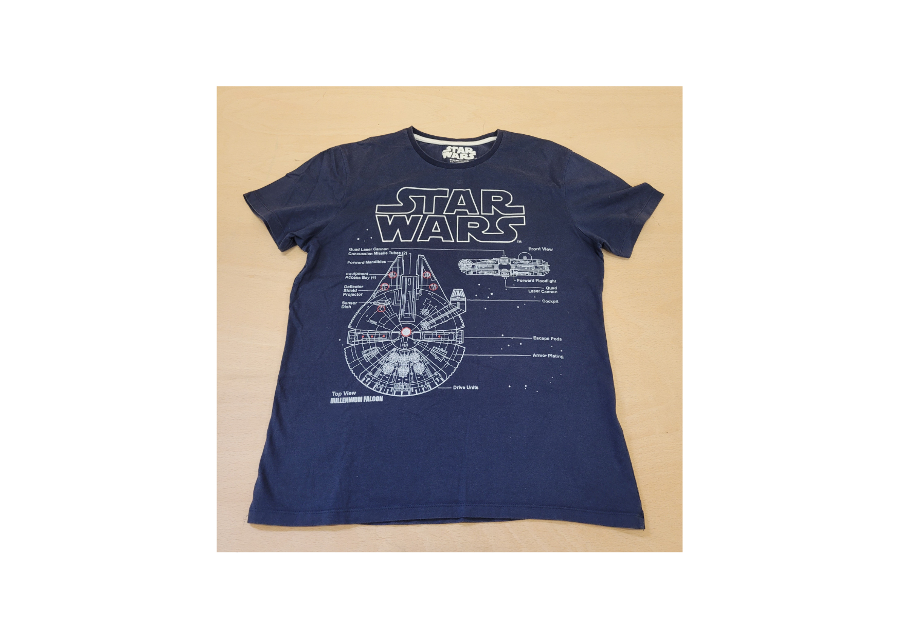 Star Wars Millennium Falcon T Shirt Front View
