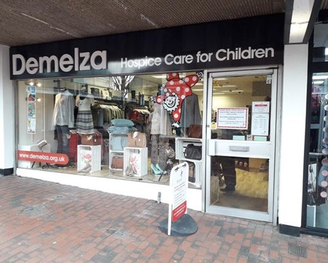 The exterior of Demelza's Sittingbourne charity shop.