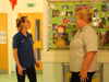 Two Demelza nurses chatting at SEL