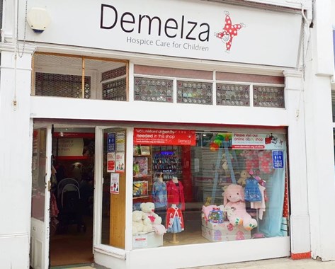 The exterior of Demelza's Sheerness Children's Shop.