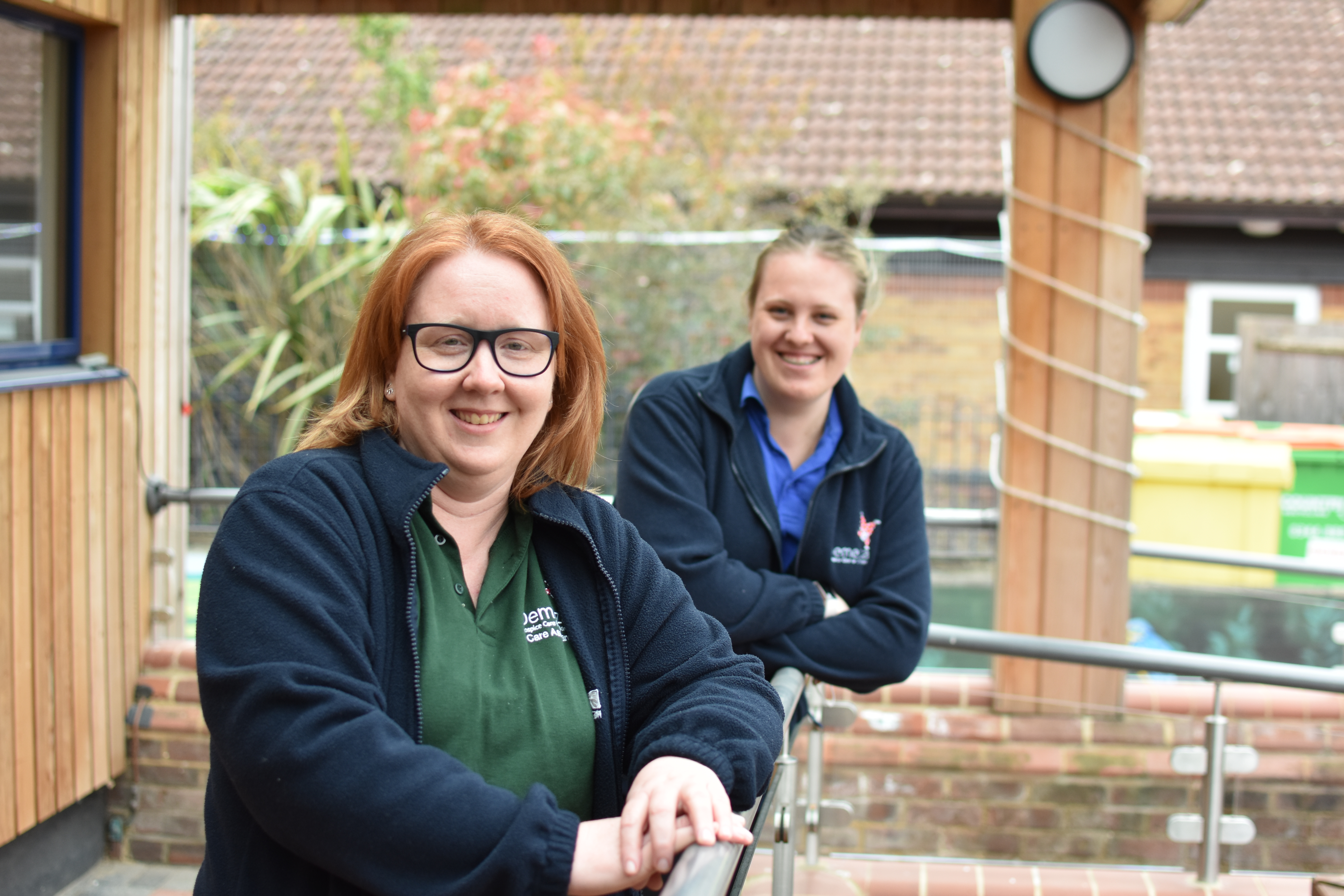 Nurse and Healthcare Assistant outside Demelza South East London