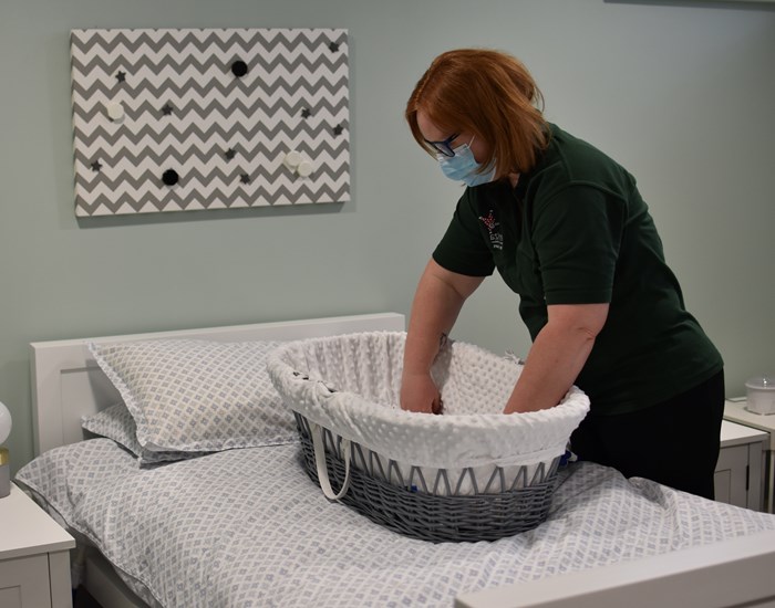 Health Care Assistant with cold cot in Eltham Bereavement Suite