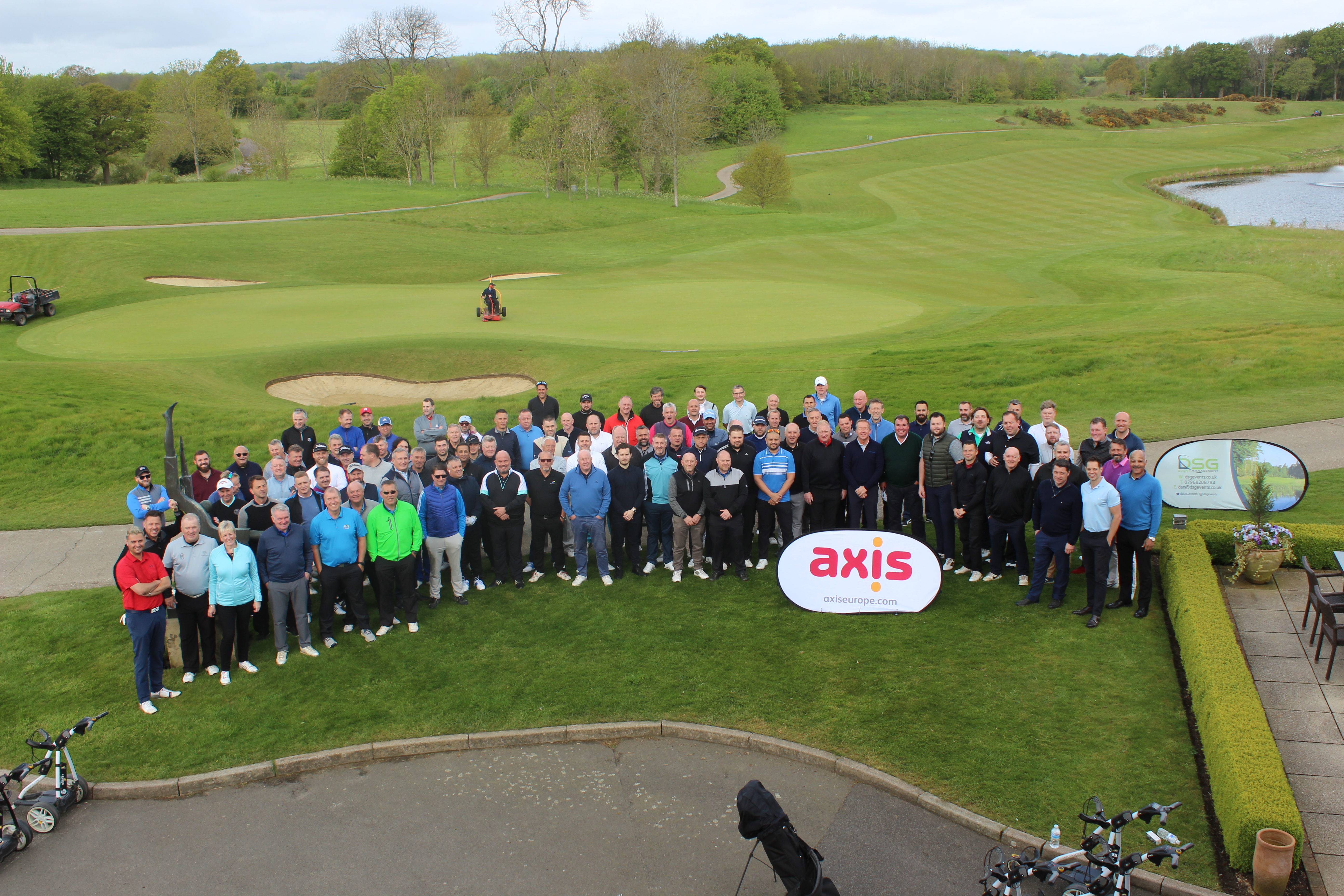 A group of fundraisers at the Axis Europe golf day.