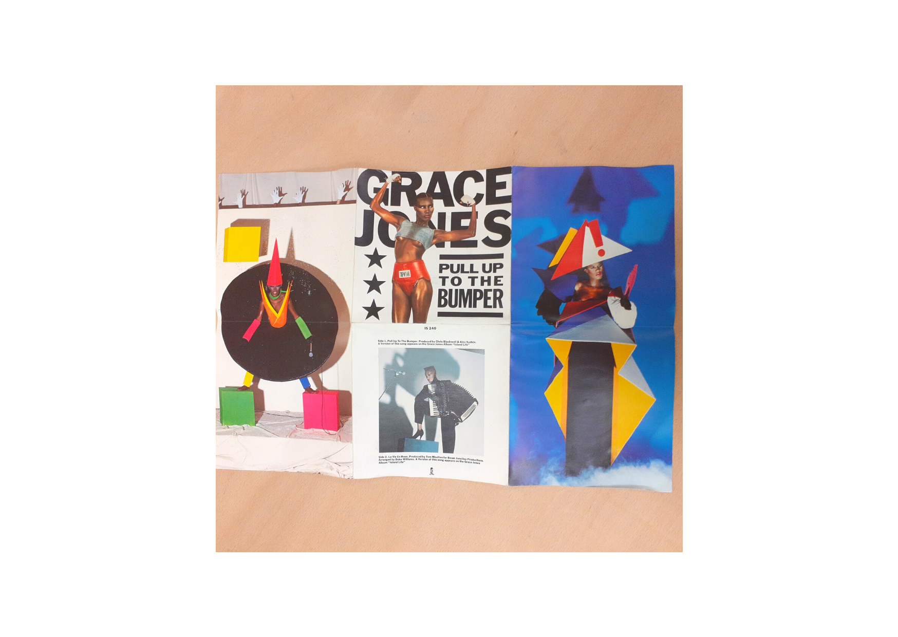 Grace Jones -Pull Up To The Bumper 7" Single Fold Out Poster Sleeve