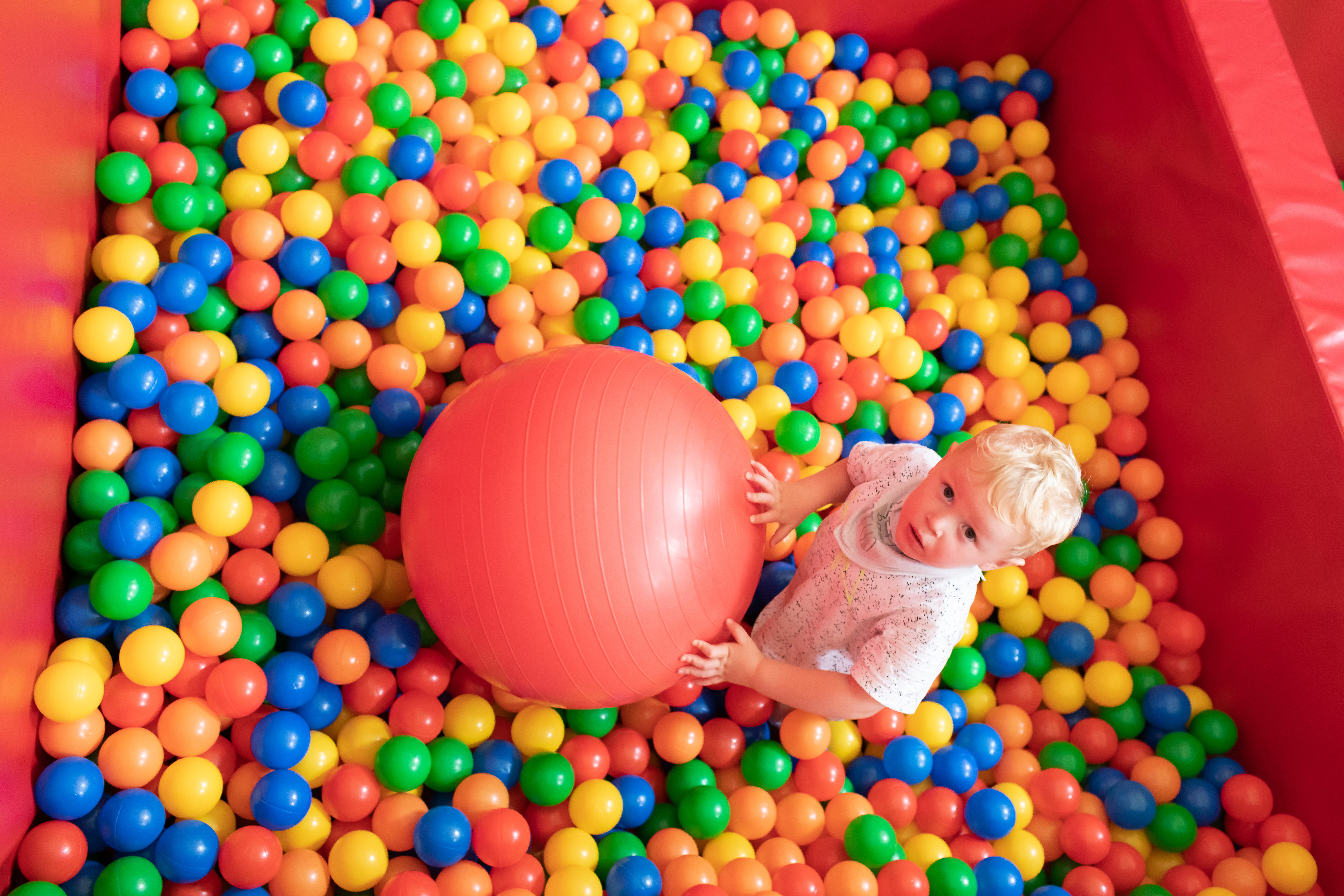 Ralph in the ball pit at Demelza Kent