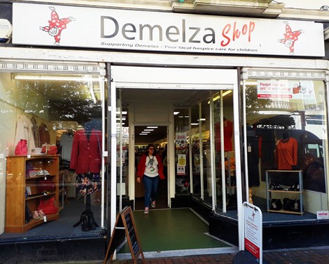 The exterior of Demelza's Eastbourne shop.