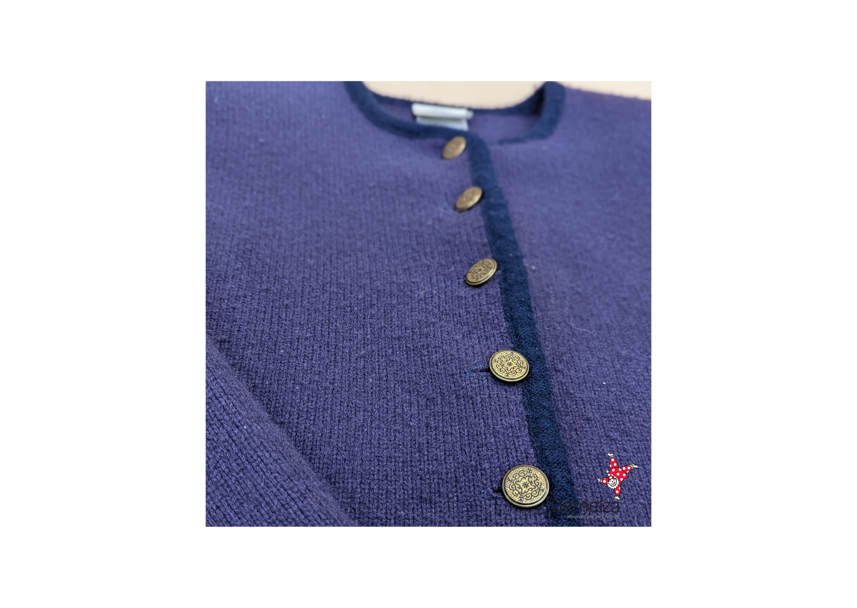 Purple Laura Ashley Cardigan with gold buttons
