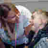 Young person and family member