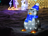 A Penguin outside light in Demelza's Garden at the Elf Trail