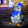 A Penguin outside light in Demelza's Garden at the Elf Trail