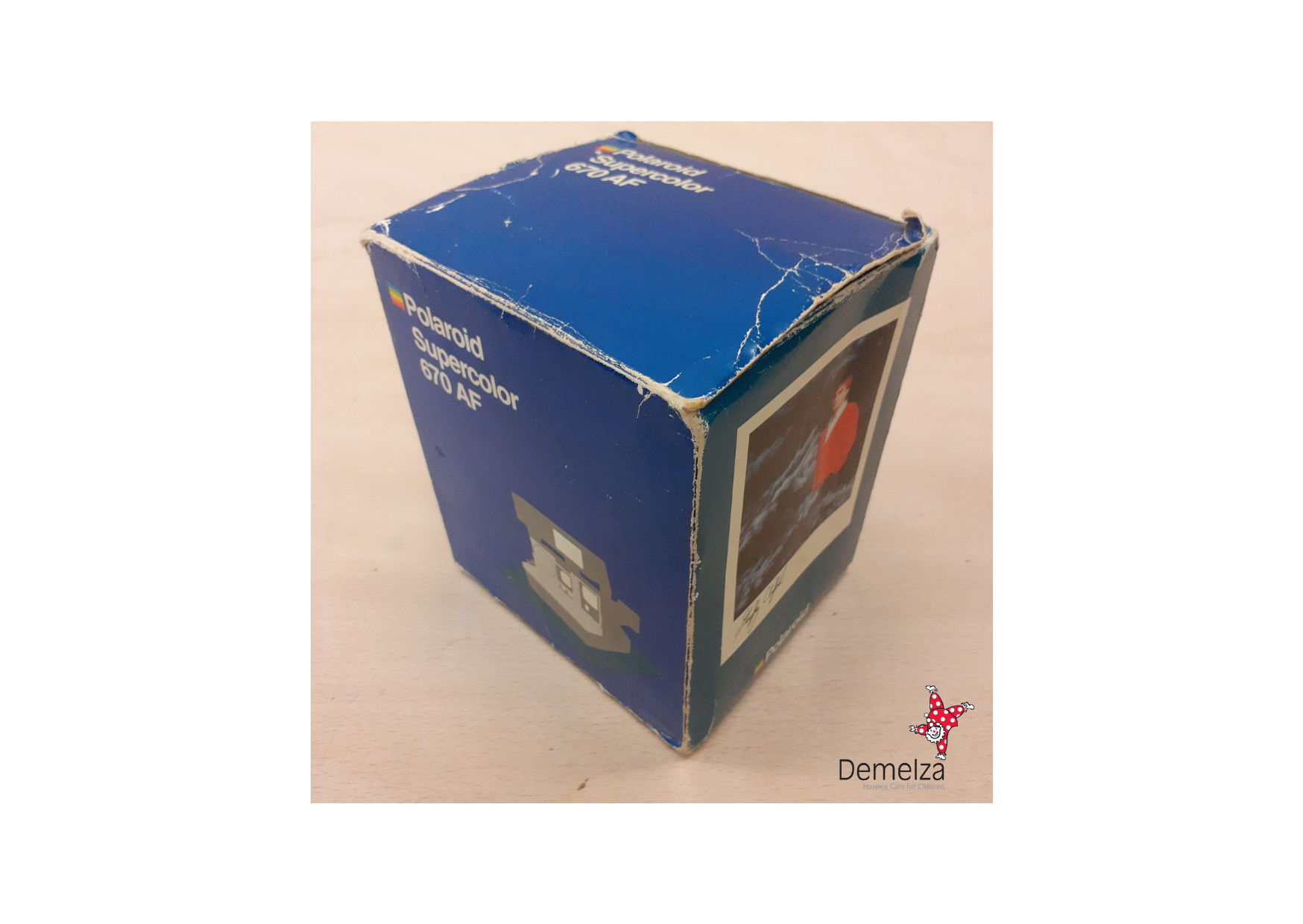 Vintage Polaroid Supercolor 670 AF Instant Camera Box in Blue