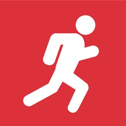 A running person.