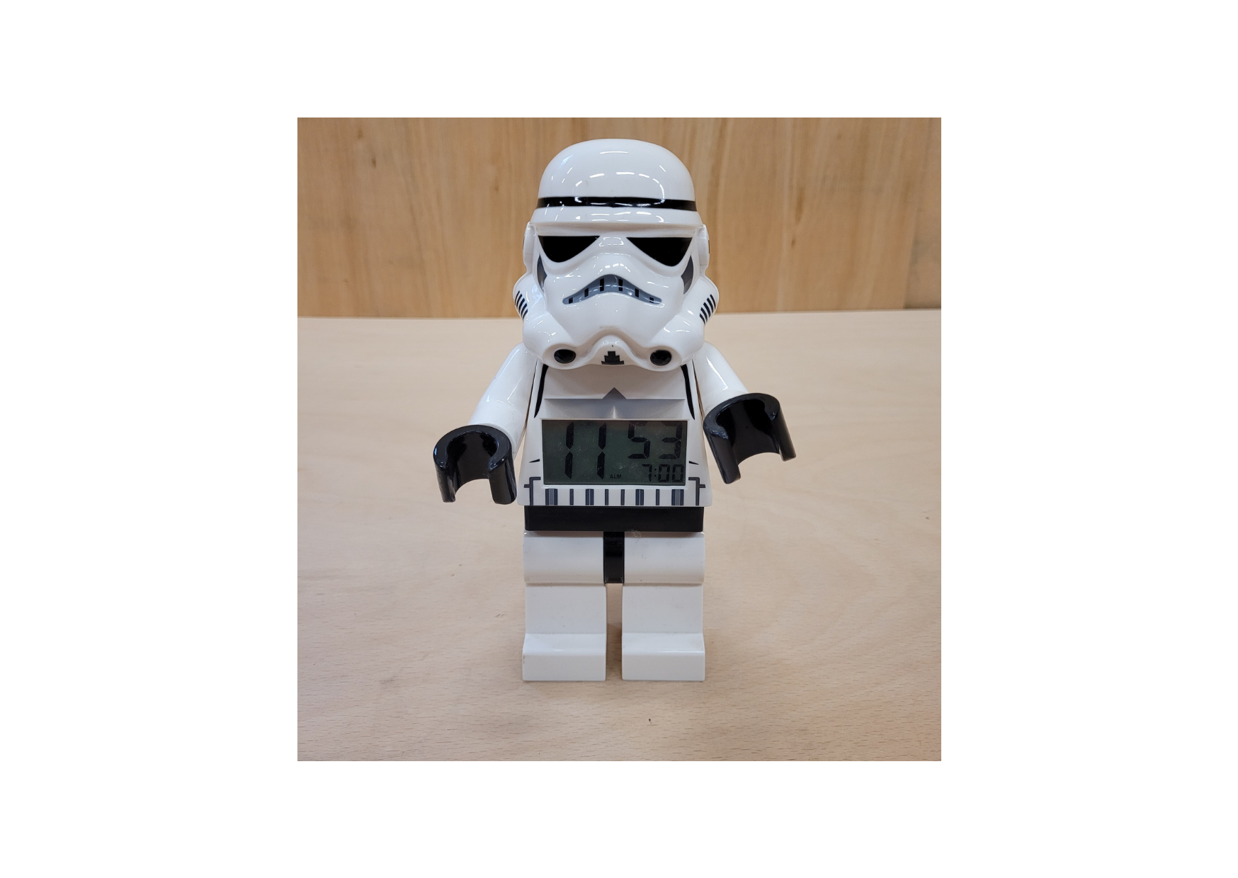 Star Wars Lego Stormtrooper Alarm Clock Front View