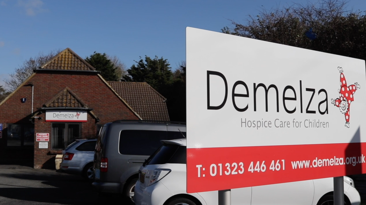 The entrance of Demelza's East Sussex hospice.