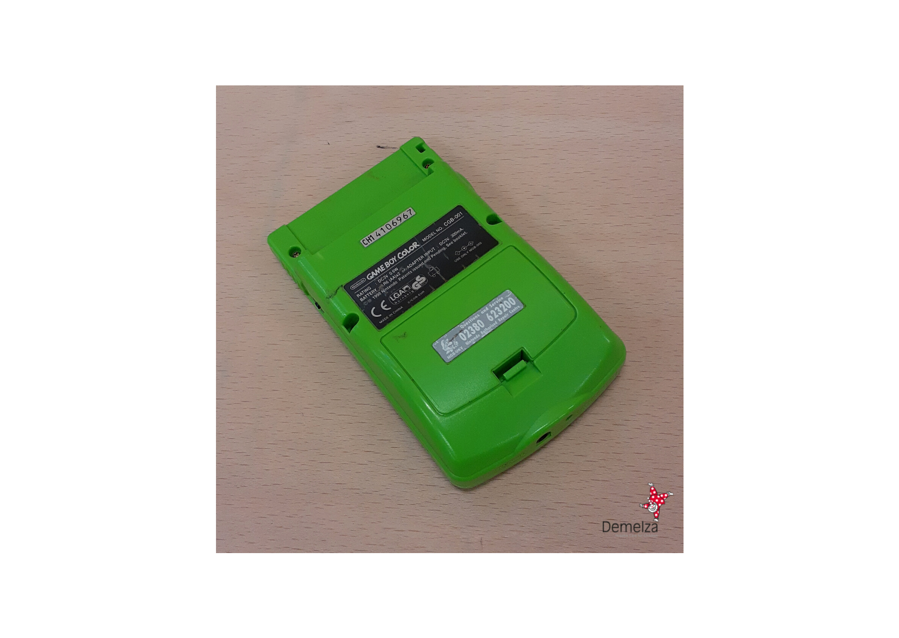 Back of Green Game Boy 